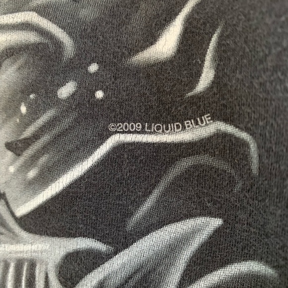 Vintage 2009 Liquid Blue Dragons Battle All over print T-shirt Size 3XL - Picture 3 of 7